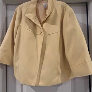 Chico's Light Yellow Women's Cape Jacket